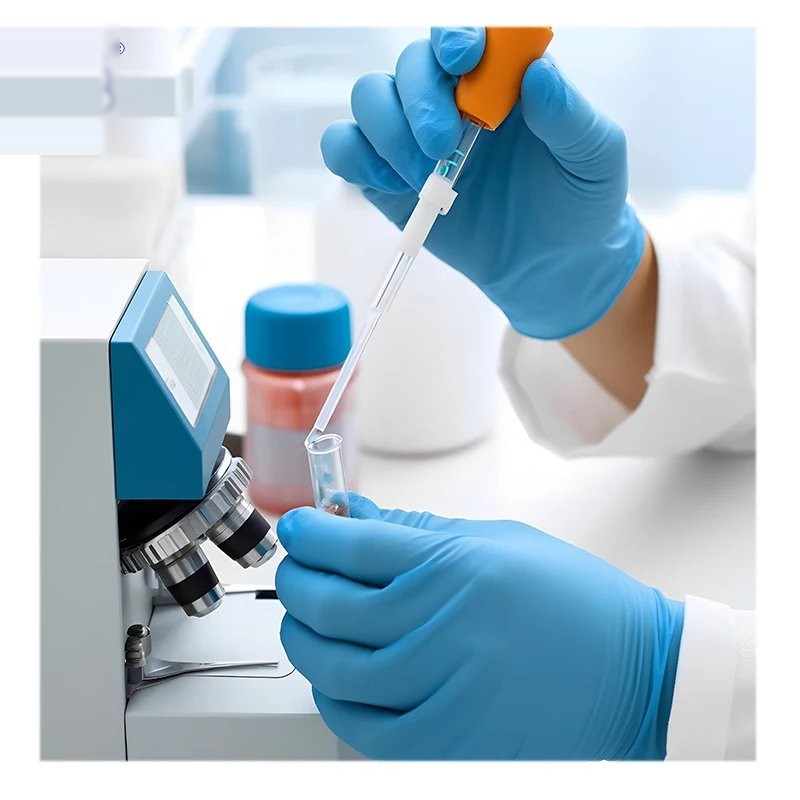 Pro-Lab Nitrile Exam Gloves PLG100 — blue nitrile gloves in lab use