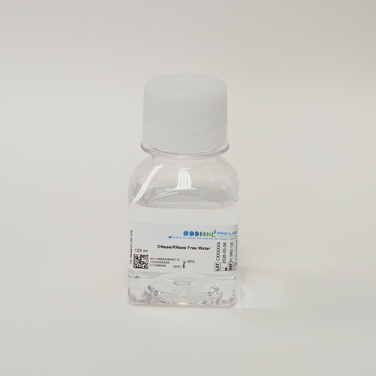 Pro-Lab DNase/RNase Free Water PL.5901 / PL.5902 — DEPC-free, per-lot release tested