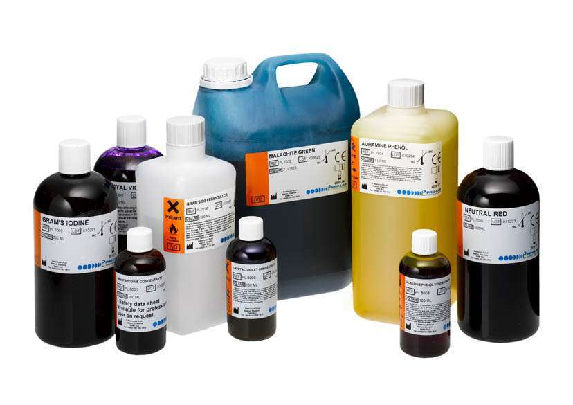 Pro-Stains™ Microbiology Staining Reagents — full bottle range