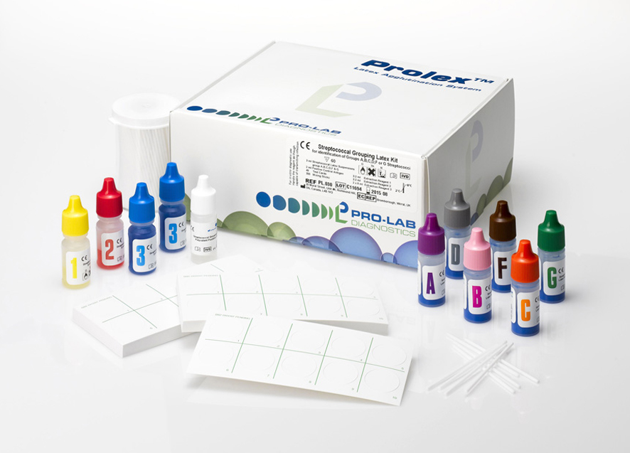 Prolex™ Streptococcal Grouping Kit — rapid latex agglutination identification test kit