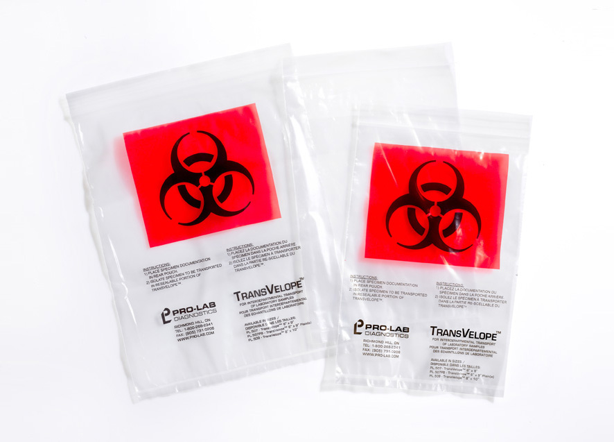 TransVelope™ Biohazard Specimen Transport Bags PL.507